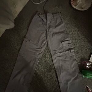 Womens Gray Cargo Pants